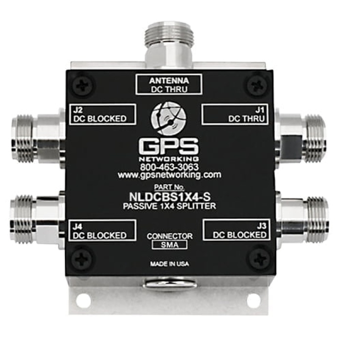 Networked GPS Antenna Splitter | 4 outputs, 1 input, SMA connector