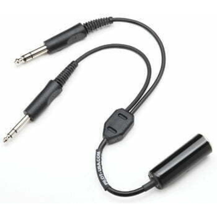 SINGLE PLUG HEADSET TO GENERAL AVIATION ADAPTER/twin plug/converts headset with single plug with two/9' cord