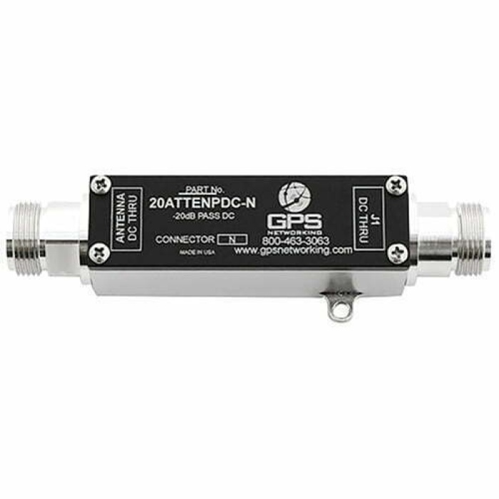 Fixed GPS Signal Attenuator | 20dB Attenuation, DC Passthrough