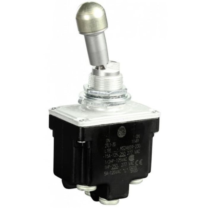 TL Series Micro Toggle Switch | Locking, DPDT, ON-ON