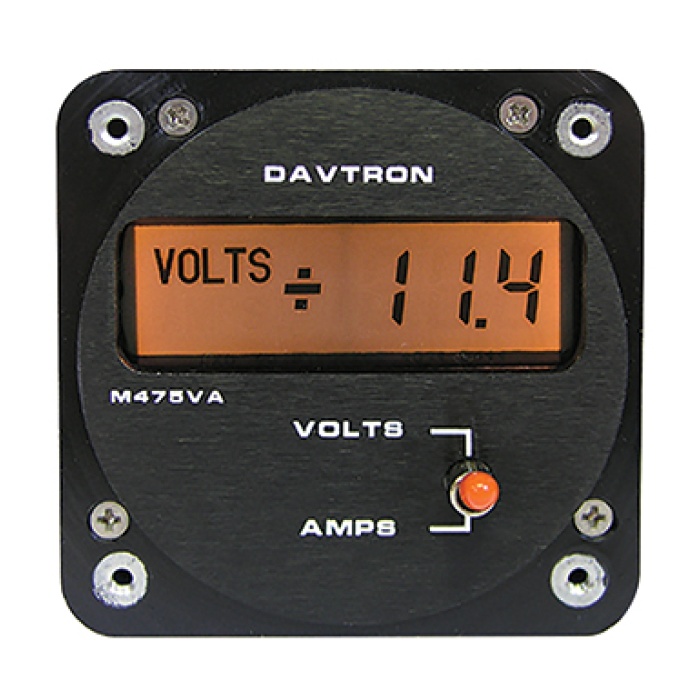 400 Series Voltage & Amperage Meter | 2-1/4 Mount, 14V Orange Lighting