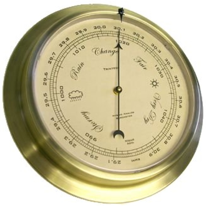 ELECTRONIC BAROMETER/Antique brass finish