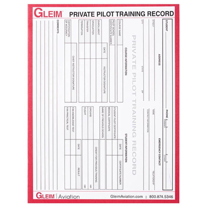 Private Pilot Training Record