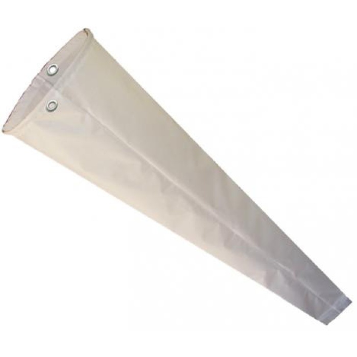 WINDSOCK ONLY/10 X 36, white, brass eyelets, canvas.