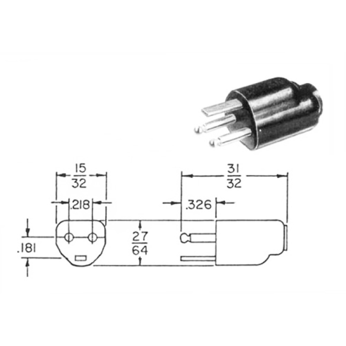 3-Pin Microphone Plug | Nylon Body