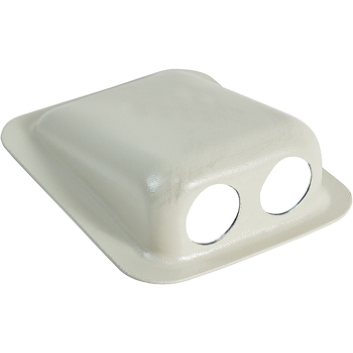 DUAL JACK HOUSING/2 hole, surface mounted/Beige/For use with NEXUS TJT-120