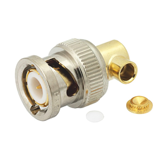 BNC Right Angle Connector | BNC Male Connector, MIL-STD-348A, 50Ω