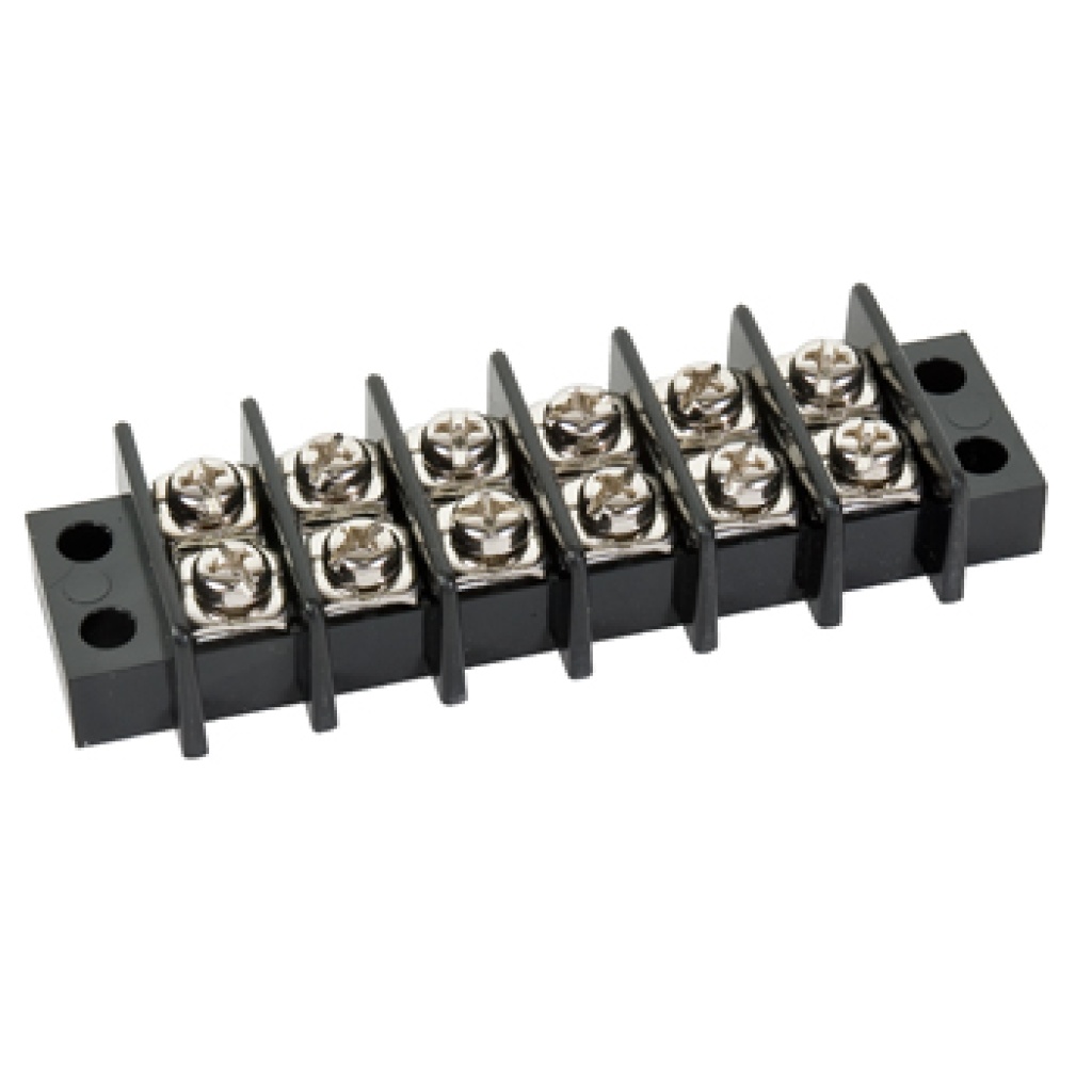 BARRIER TERMINAL BLOCK/6 position, open end mount, for use with 22-14 ...