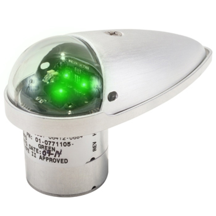 LED Forward Position Light | Green, 28V, Shielded Leads