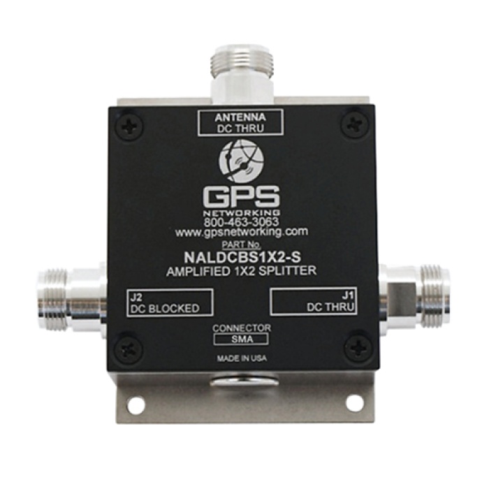 Networked Amplified GPS Splitter | 1 input, 2 output, SMA Connectors